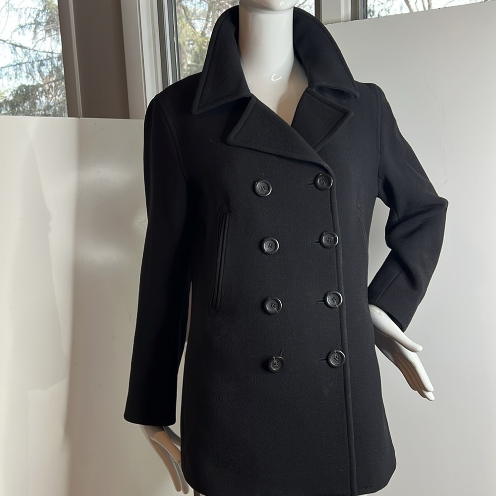 J. Crew Sz M Women’s Wool Structured Pea Jacket Coat - Picture 2 of 10